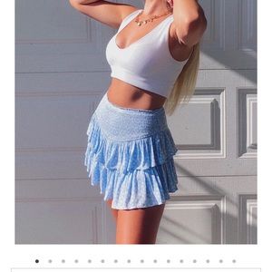 Rock N Rags Sunshine Daydream Mini Skirt Blue Floral